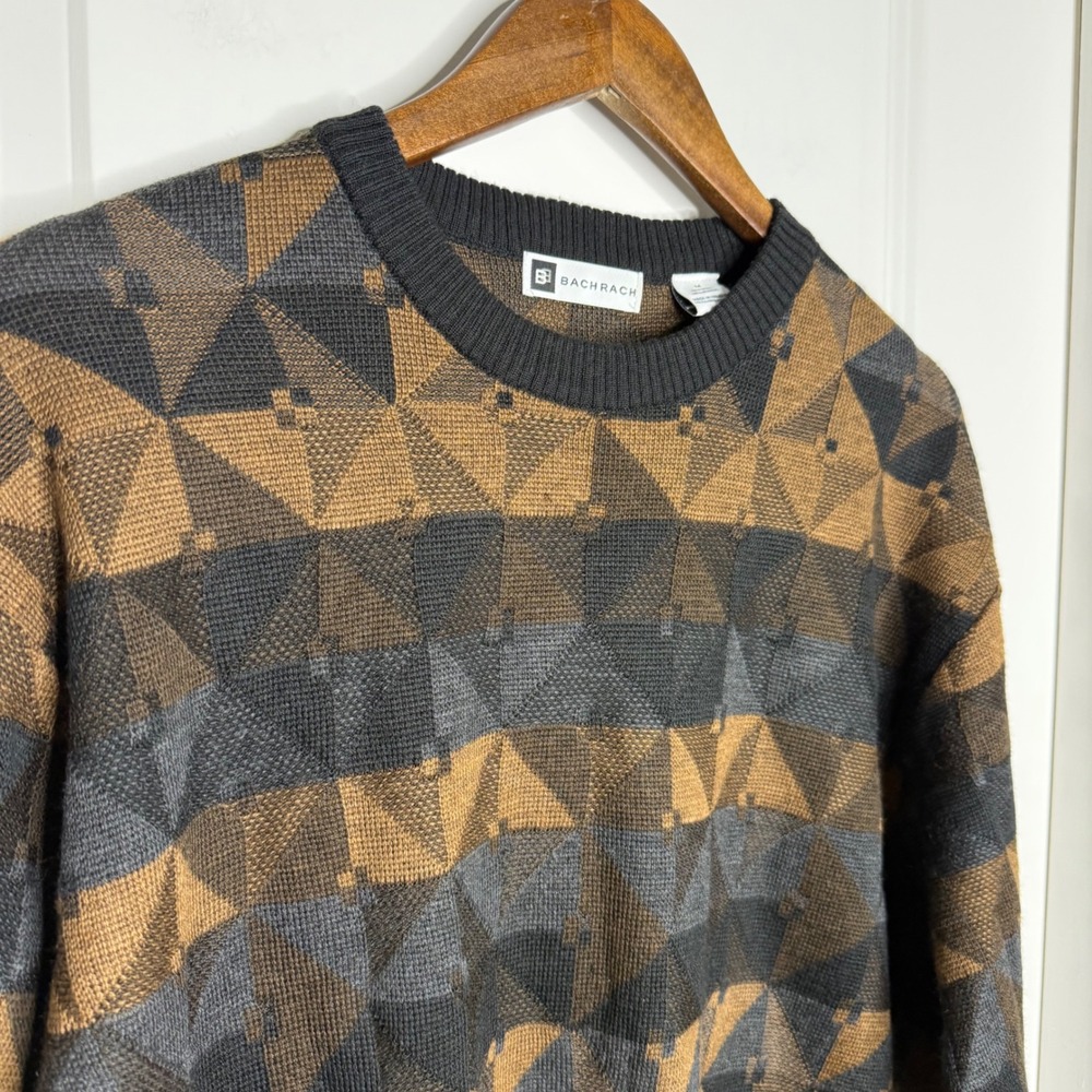 Vintage Bachrach Mens Coogi Style‎ Sweater Size M Wool Blend Crew Neck